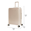iFLY Rise 24" Hard Side Medium Checked Expandable Spinner Luggage, Sand