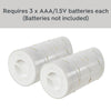 Better Homes & Gardens 2PK Flameless LED Pillar White Candles, 3"Dia. x 6"H, 0.34 lb Weight each