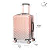 iFLY Elite 2-Piece Expandable Hardside Spinner Luggage Set, with TSA Lock, 20" Carry-on and 28" Checked Luggage, Rose Gold