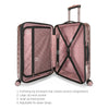 iFLY Fibertech 3-Piece Expandable Hardside Spinner Luggage Set – 20" Carry-On, 24" & 28" Checked, Rose Gold