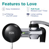 PUR PLUS Faucet Mount Water Filtration System, Horizontal, Black/Chrome, PFM200B