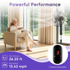 Gianna Quiet Pedestal Fan with Remote, Standing Floor Fan for Bedroom, Home Office - 15H Timer, 3 Speed & 3 Wind Modes, 80°Oscillating, Adjustable Height，Black