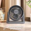 Holmes Blizzard 3-Speed Air Circulator Fan, 90° Adjustable Tilt, Removable Grill, Gray