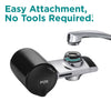 PUR PLUS Faucet Mount Water Filtration System, Horizontal, Black/Chrome, PFM200B
