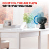 Honeywell 10” Black Turbo Force Power Table Fan, 30ft. Air Circulation Power, 3 Speed, 90° Pivot, HPF820BWM