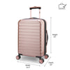 iFLY Fibertech 3-Piece Expandable Hardside Spinner Luggage Set – 20" Carry-On, 24" & 28" Checked, Rose Gold