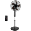 Gianna Quiet Pedestal Fan with Remote, Standing Floor Fan for Bedroom, Home Office - 15H Timer, 3 Speed & 3 Wind Modes, 80°Oscillating, Adjustable Height，Black