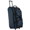 Wrangler 30-inch Large Checked Multi-Pocket Upright Rolling Duffel Bag for Travel, Blue Pond