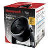 Honeywell 10” Black Turbo Force Power Table Fan, 30ft. Air Circulation Power, 3 Speed, 90° Pivot, HPF820BWM
