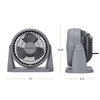 Holmes Blizzard 3-Speed Air Circulator Fan, 90° Adjustable Tilt, Removable Grill, Gray