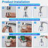 Kitchen & Bathroom Sink Faucet Water Filter, Tap Mount Filtration System, Purifier.