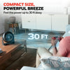 Honeywell 10” Black Turbo Force Power Table Fan, 30ft. Air Circulation Power, 3 Speed, 90° Pivot, HPF820BWM