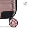 iFLY Fibertech 3-Piece Expandable Hardside Spinner Luggage Set – 20" Carry-On, 24" & 28" Checked, Rose Gold