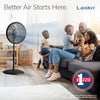 Lasko Cyclone 18" Oscillating Pedestal Fan with Adjustable Height and Tilt-Back Head for Whole Room Cooling, Black, S18910