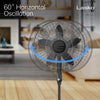 Lasko Cyclone 18" Oscillating Pedestal Fan with Adjustable Height and Tilt-Back Head for Whole Room Cooling, Black, S18910