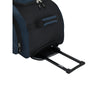 Wrangler 30-inch Large Checked Multi-Pocket Upright Rolling Duffel Bag for Travel, Blue Pond