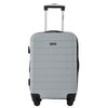 Wrangler 2-Piece Expandable Rolling Spinner Carry-on Set with Patented 4-in-1 Cup Holder, Ultimate Gray